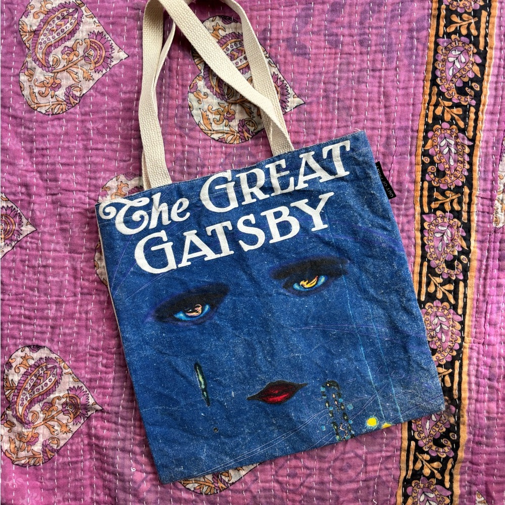 Out of Print Blue The Great Gatsby Literary Tote